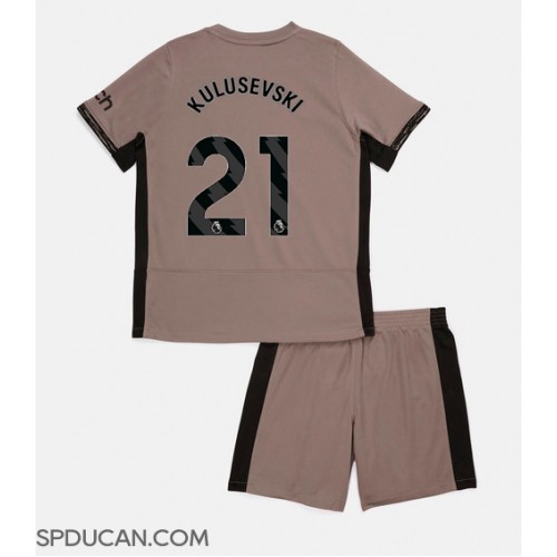Dječji Nogometni Dres Tottenham Hotspur Dejan Kulusevski #21 Rezervni 2023-24 Kratak Rukav (+ Kratke hlače)